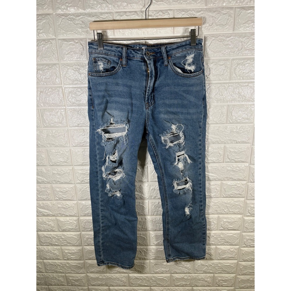 S.O.N.G. Womens Jeans Size 9/29 Fit Distressed‎ Ripped Blue Denim